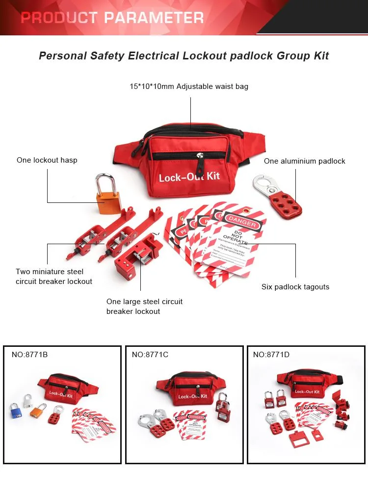 China High Quality Personal Safety Electrical Lockout Kit with Padlocks