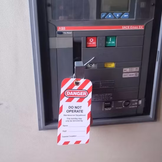 Etichetta di chiusura di sicurezza in PVC resistente