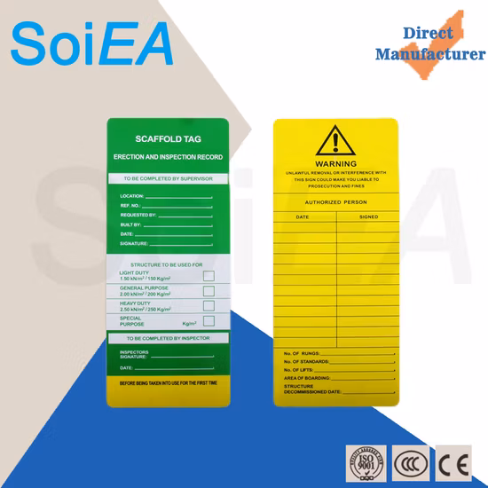 Etichette di pericolo di sicurezza Tagout per segnaletica di avvertimento di blocco dell'etichetta in PVC OEM Loto