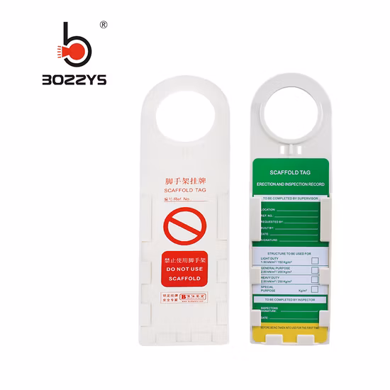 Etichetta di sicurezza Boshi in PVC con chiusura di sicurezza in colore personalizzato
