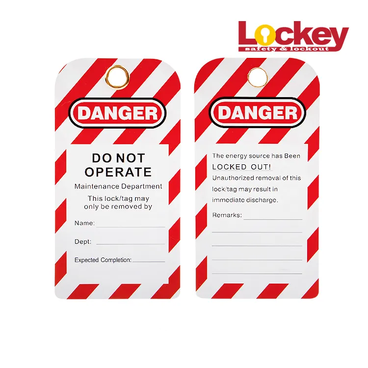 Etichetta serratura di sicurezza in PVC Lt03
